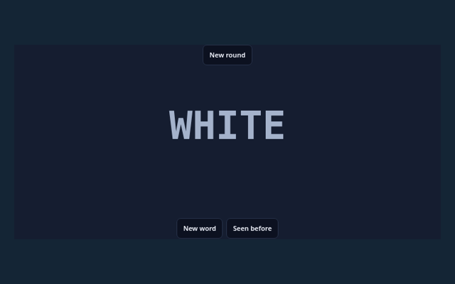 Word Recall game board